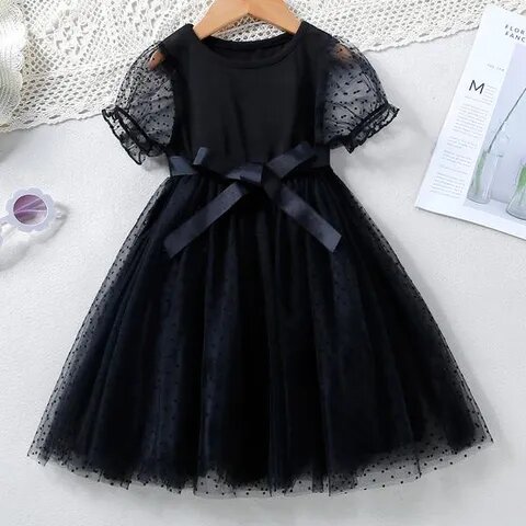 Amazon.com: Baby Girls Cute Dress Children Kids Toddler Infant Newborn Baby  Girls Long Sleeve Solid Polka Dot Tulle Fancy Dress(Black,3-6 Months):  Clothing, Shoes & Jewelry