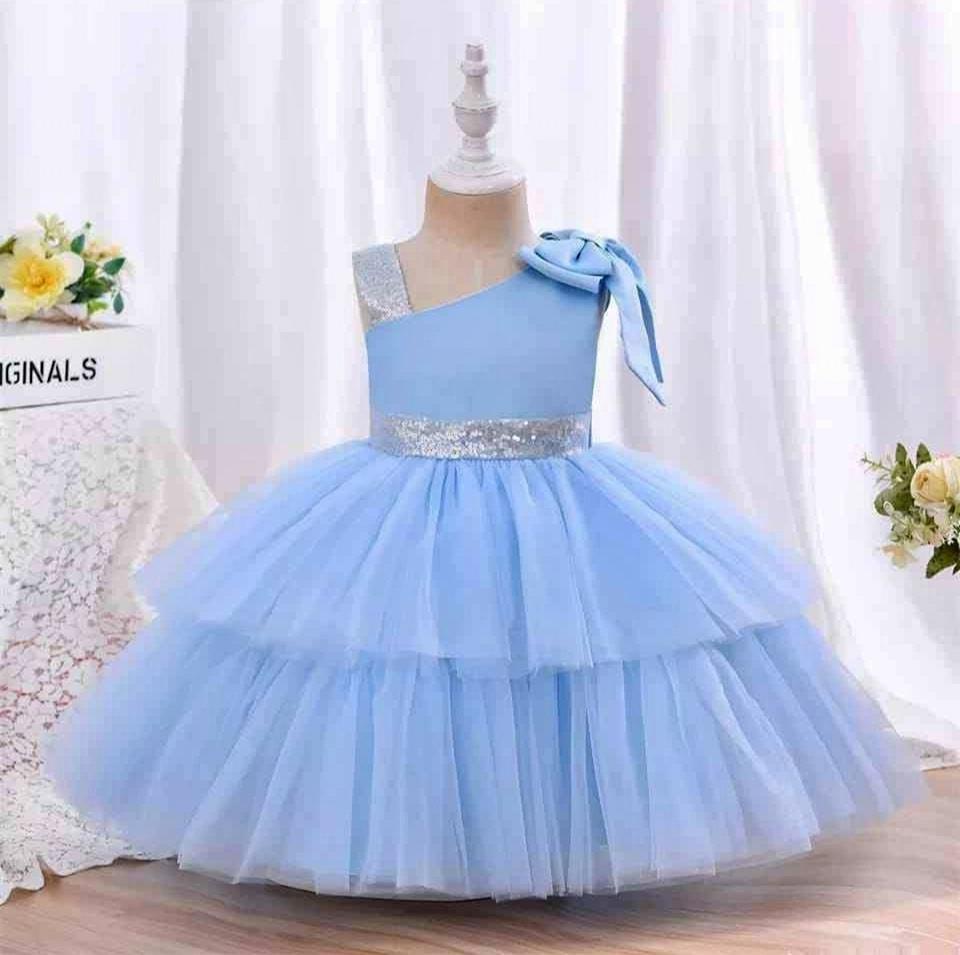 Sky blue 2024 baby frock