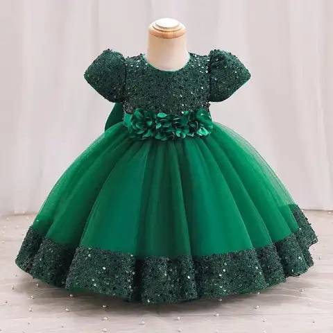 Green hot sale baby frock